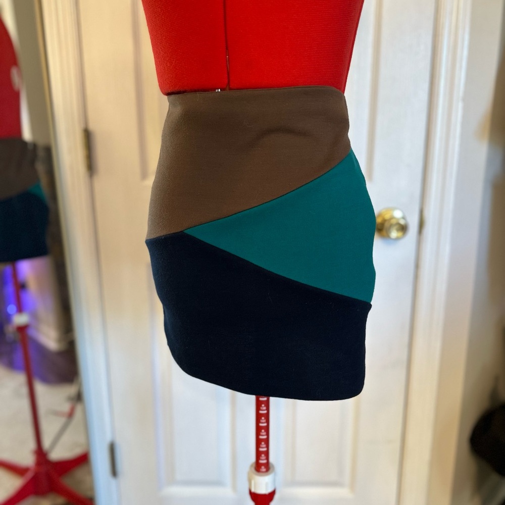 Colorblock Mini Skirt - Multicolor Women’s Sz M